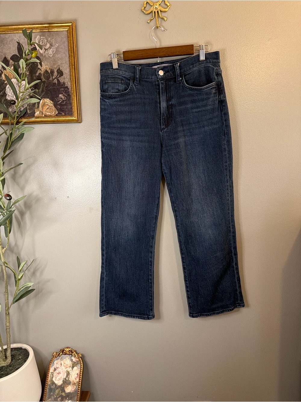Joe’s Jeans High Rise Simone Straight Jeans Size 28 Dark Wash Premium Denim - Picture 3 of 8